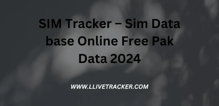 SIM Tracker – Sim Database Online Free PakData 2024